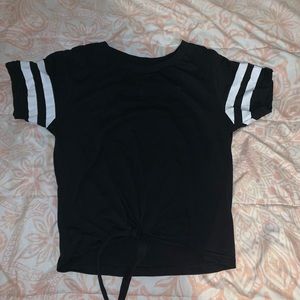 Black and white tie shirt